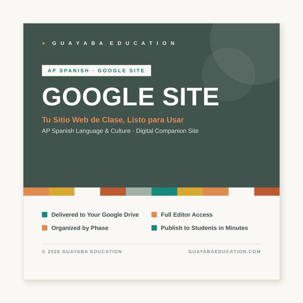 Cover of the AP Spanish — Google Site
