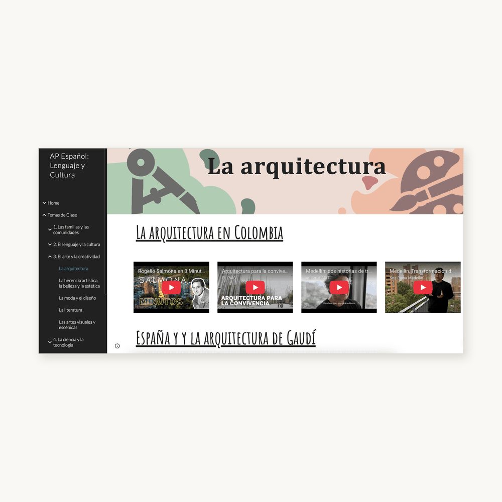 Preview 5 of the AP Spanish — Google Site materials