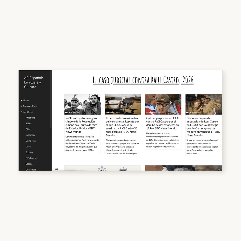 Preview 7 of the AP Spanish — Google Site materials