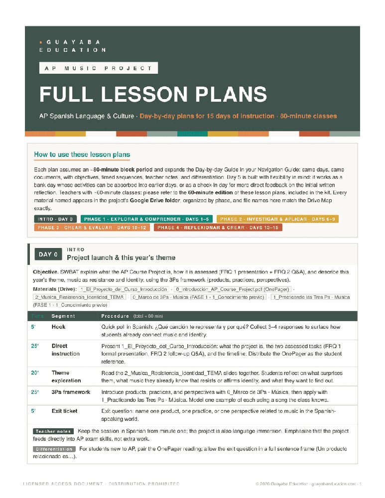 Preview 8 of the AP Music Project materials